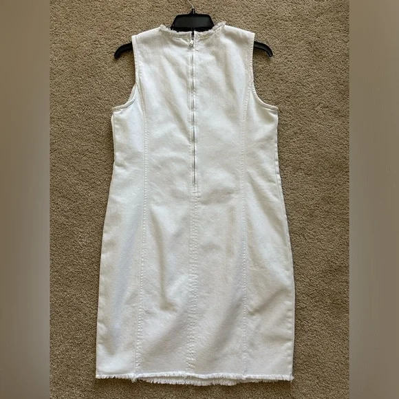Ralph Lauren white denim frayed dress size 6 - Picture 2 of 3
